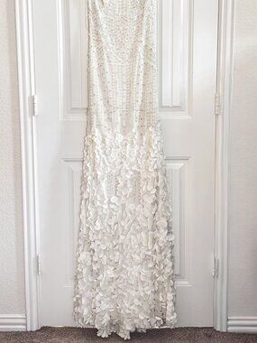 theia white beaded dress Beaded Gown 6 / Ivory